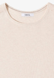 Cecil - Beige finstickad tröja
