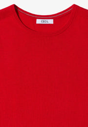 Cecil - Röd finstickad tröja