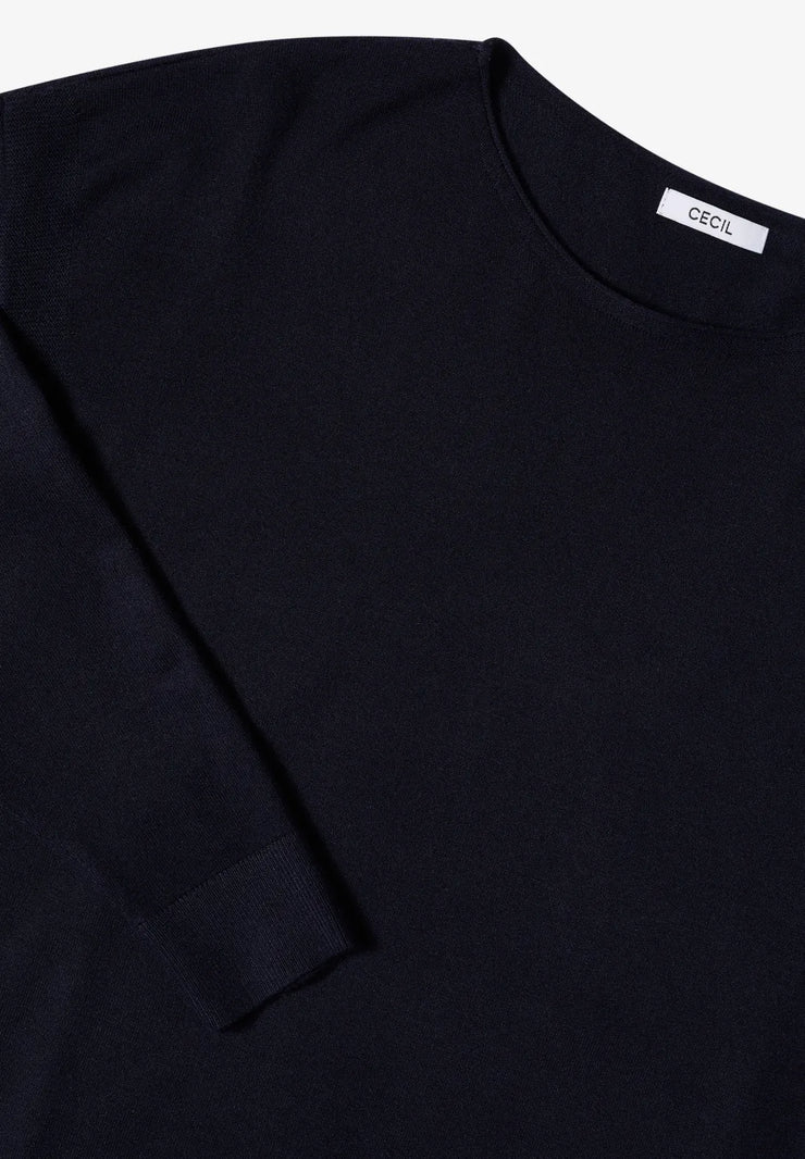 Cecil - Mörkblå stickad tröja
