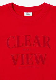 Cecil - Röd collegetröja CLEAR VIEW