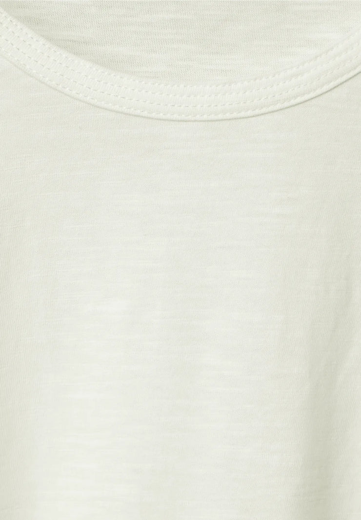 Cecil - Off white slubyarn t-shirt
