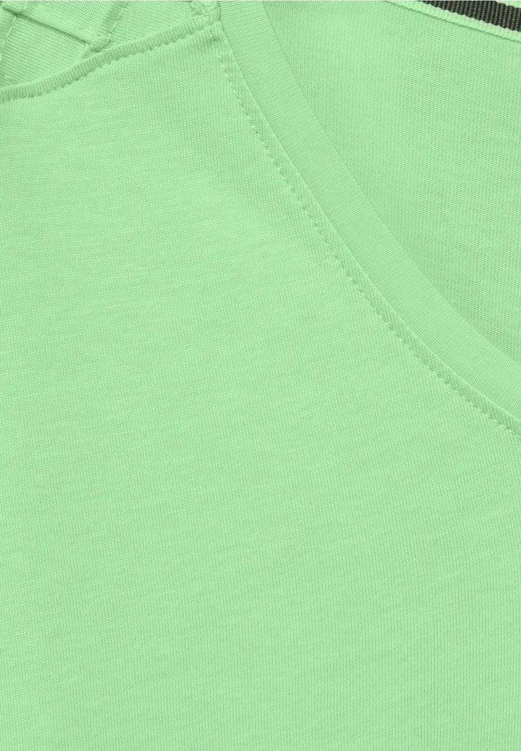 Cecil - Limegrön t-shirt med resårfåll