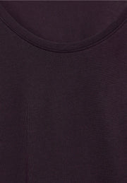 Cecil - Vinröd t-shirt med resårfåll