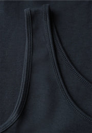 Cecil - Linda mörkblått linne eko bomull