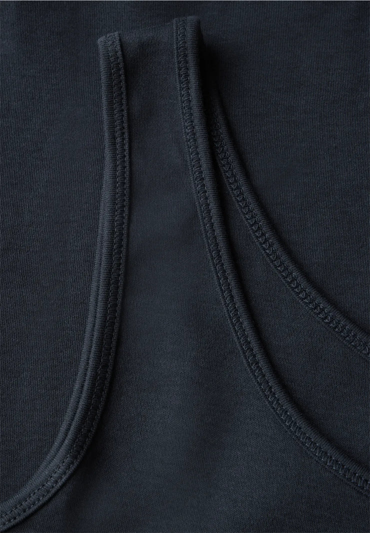 Cecil - Linda mörkblått linne eko bomull