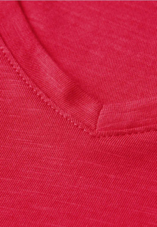 Cecil - Röd t-shirt eko bomull