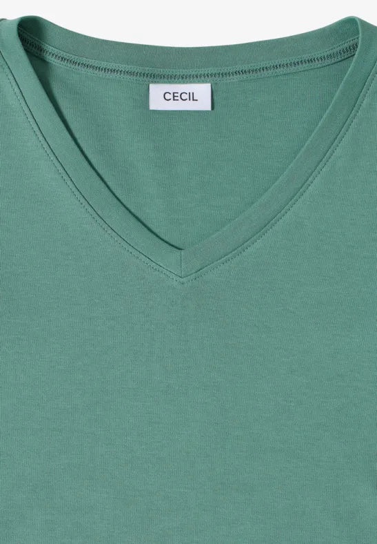 Cecil - Grön t-shirt eko bomull