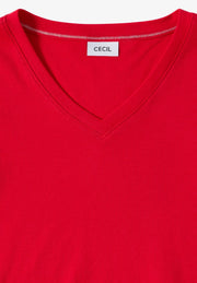 Cecil - Röd t-shirt eko bomull