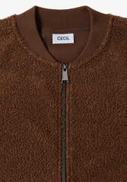 Cecil - Kort brun teddyjacka