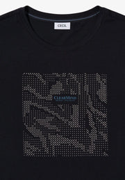 Cecil - Mörkblå topp med slipade stenar