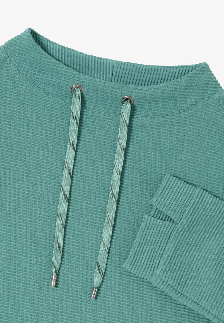 Cecil - Grön topp i ottomanjersey