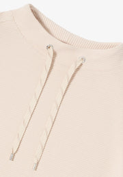 Cecil - Beige topp i ottomanjersey