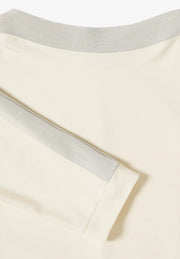 Cecil - Crèmevit topp med fladdermusärm