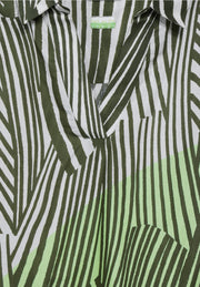 Cecil - Grön mönstrad lång skjortblus