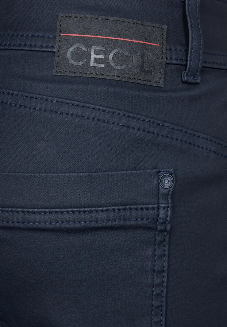 Cecil - Toronto blå coatad byxa