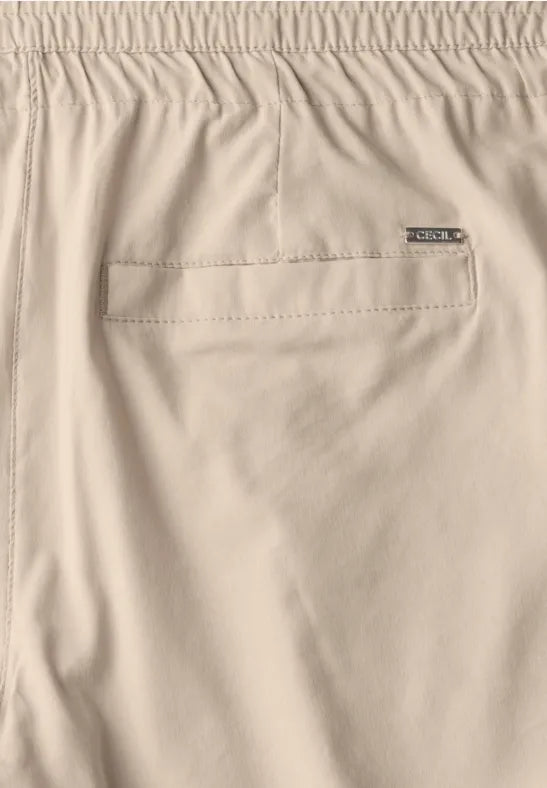 Cecil - Neele beige bomullsbyxa