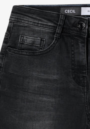 Cecil - Toronto gråsvarta bootcut jeans