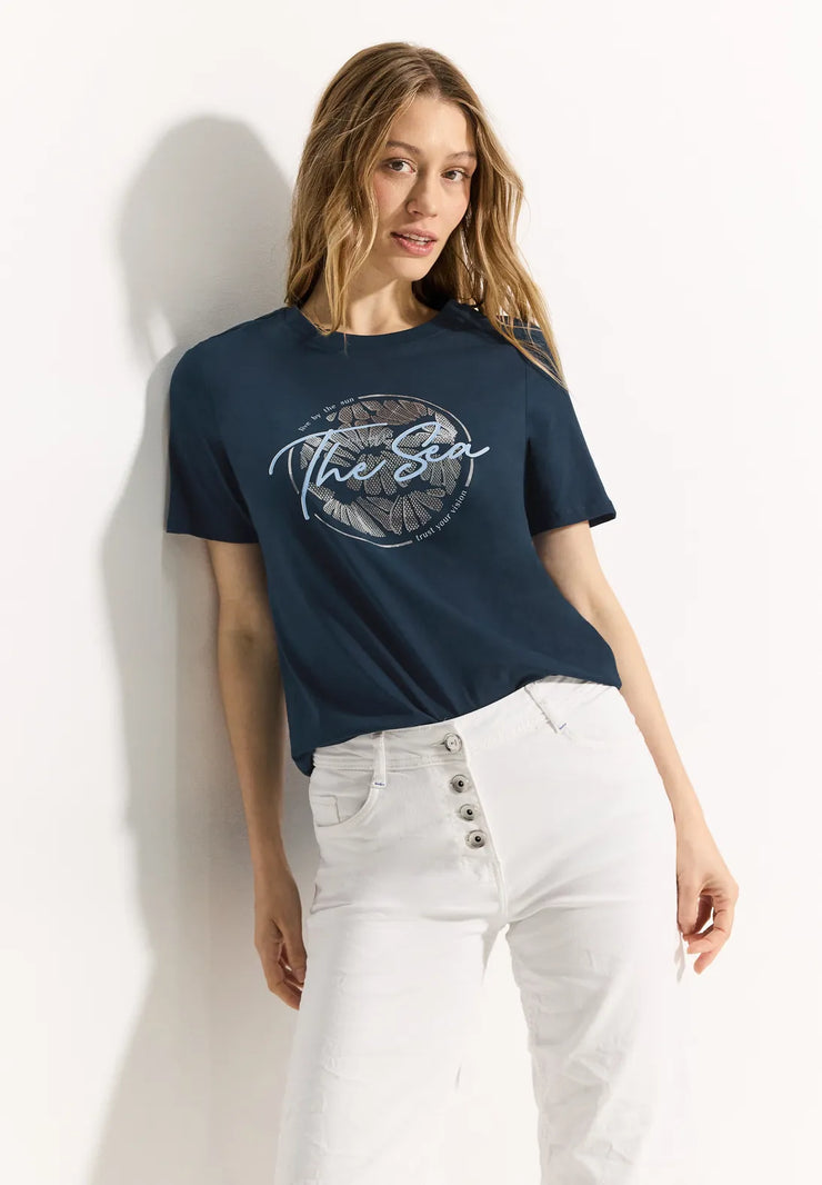 Cecil - The Sea T-shirt med tryck