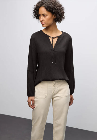 Street One - Brun creppad blus