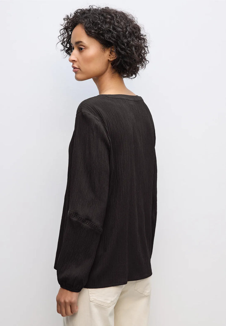 Street One - Brun creppad blus