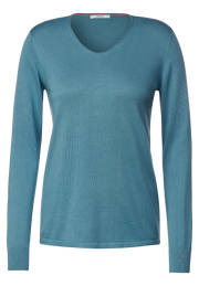 Cecil - Blå v-ringad tröja