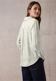 Cecil - Beige blus med folieprint