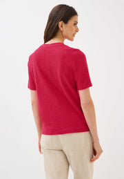 Cecil - Bouclé t-shirt med knappar