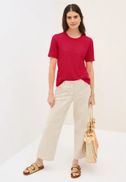 Cecil - Bouclé t-shirt med knappar