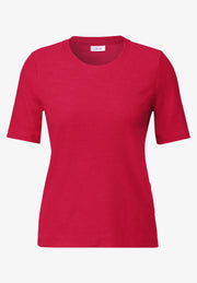Cecil - Bouclé t-shirt med knappar