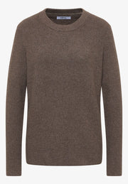 Cecil - Brun ribbstickad tröja