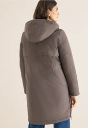 Cecil - Brun vadderad parkas