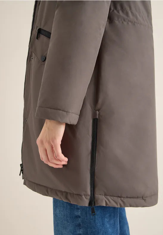 Cecil - Brun vadderad parkas