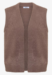 Cecil - Brun väst i fjädergarn