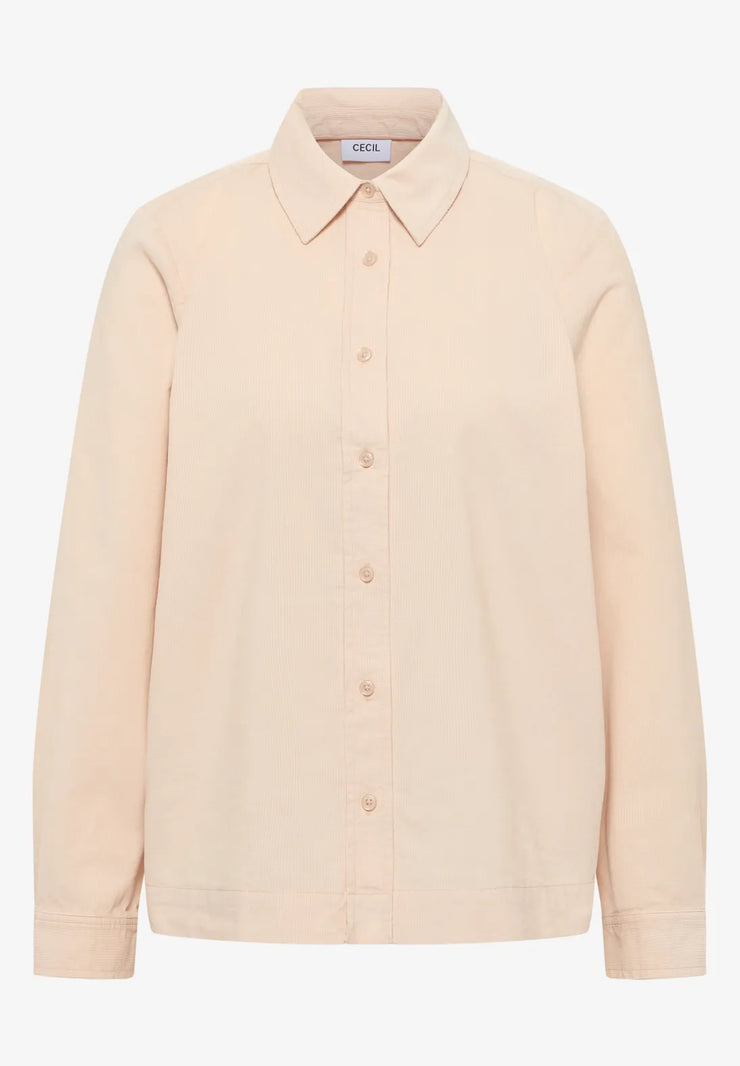 Cecil - Beige manchesterskjorta