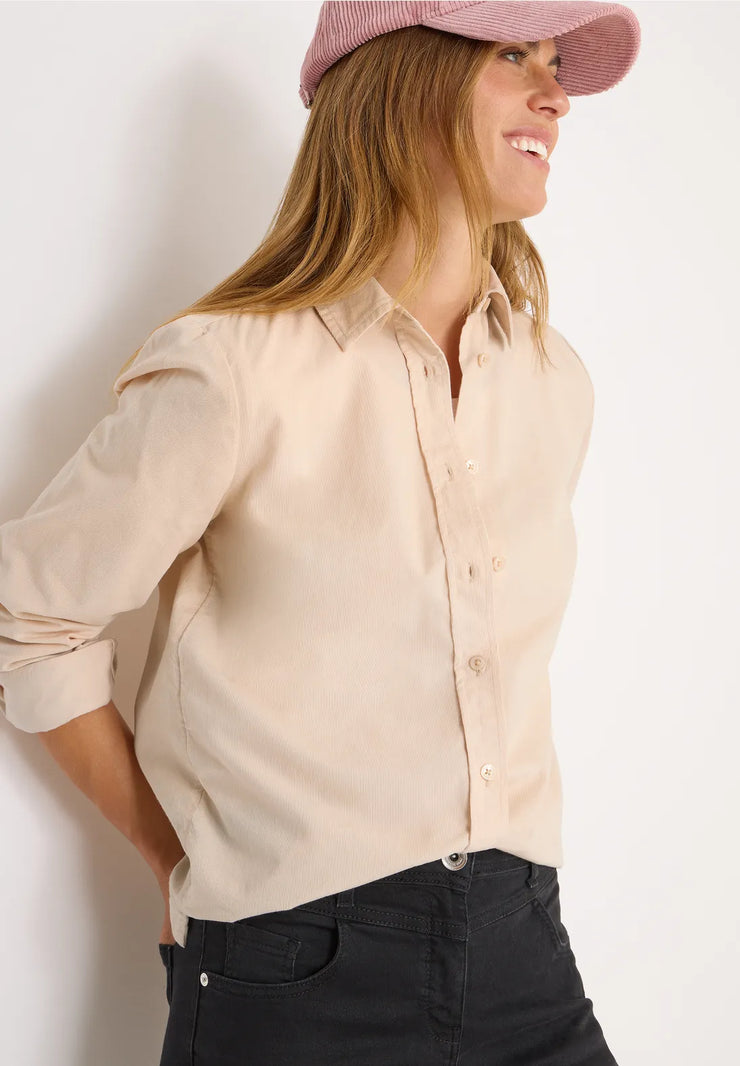 Cecil - Beige manchesterskjorta