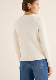 Cecil - Beige kofta med dragkedja