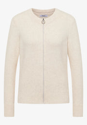 Cecil - Beige kofta med dragkedja