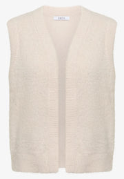 Cecil - Cremevit väst i fjädergarn