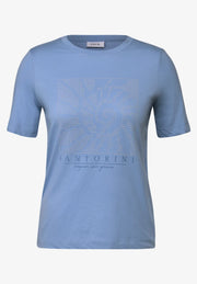 Cecil - Ljusblå t-shirt i bomull