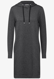 Cecil - Grå kritstrecksrandig klänning