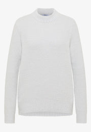 Cecil - Grå stickad tröja i jacquard