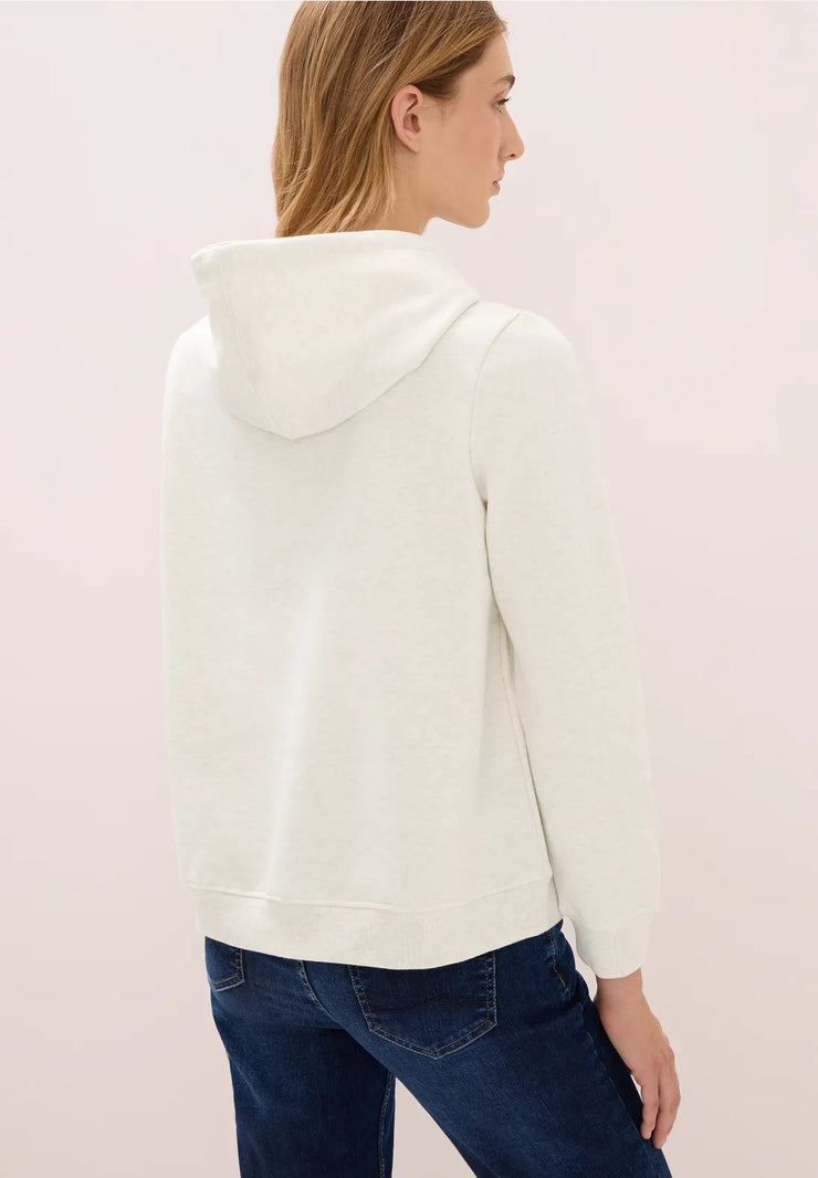Cecil - Beige sweatshirt med huva