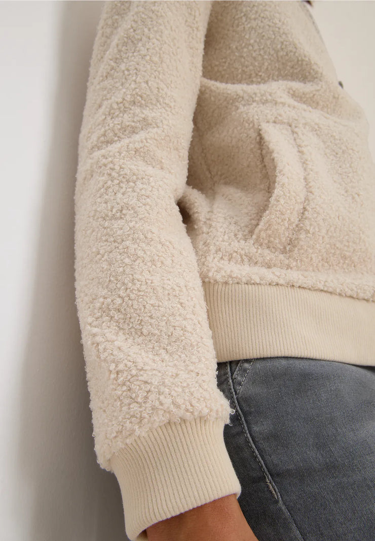 Cecil - Kort beige teddyjacka