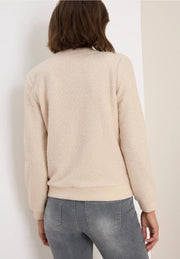 Cecil - Kort beige teddyjacka