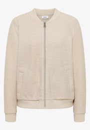 Cecil - Kort beige teddyjacka