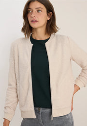 Cecil - Kort beige teddyjacka
