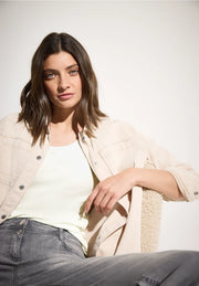 Cecil - Linda off white linne eko bomull