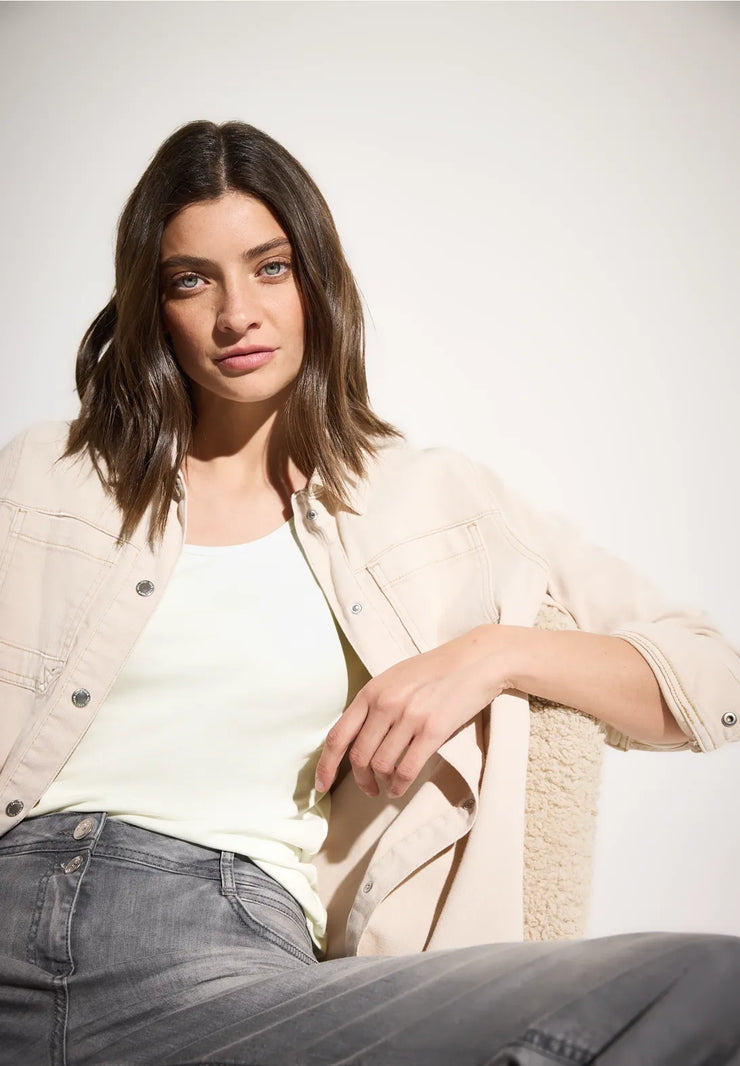 Cecil - Linda off white linne eko bomull