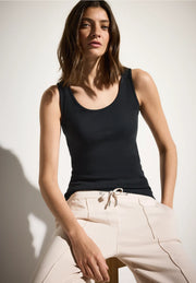 Cecil - Linda svart linne eko bomull