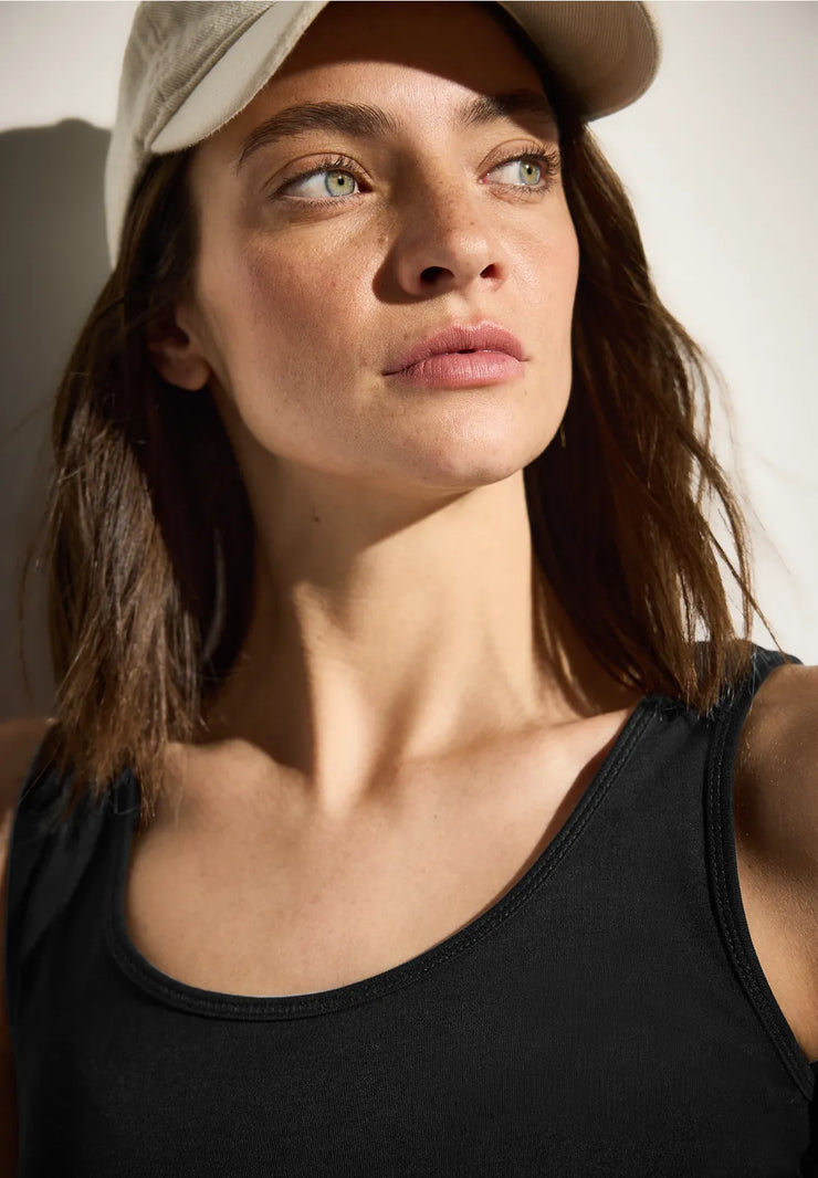 Cecil - Linda svart linne eko bomull